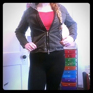 Timberland grayish denim combat jacket